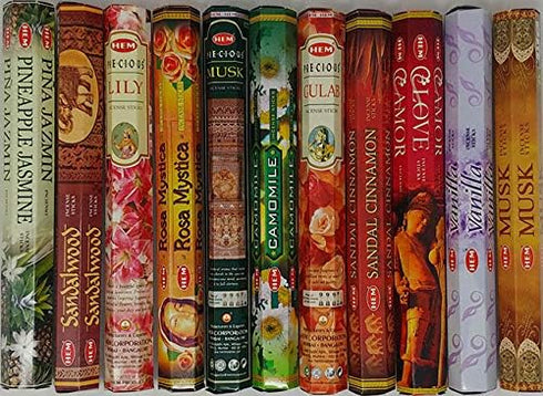 Hem Incense -12 Box Best Variety Pack 20 Sticks Each - 240 Sticks - 240g - 45+min Burn…...