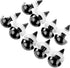 100 Pack Safety Eyes, Black Crafts Safety Eyes Spiral Solid Plastic Eyes with Washers for Bear, Doll, Puppet, Plush Animal and DIY Craft (12mm)...