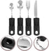iplusmile 4PCS Adaptive Utensils Built up Bendable Fork Spoon Cutter Teaspoon Easy Grip Silverware for Adults Elderly Disabled Hand Tremors...