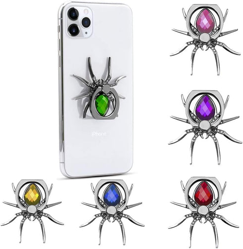 Spider Phone Ring Holder, Mobile Phone Grip Holder 360 Degree Rotatable Compatible with All Smartphones and Tablet (Pink)...