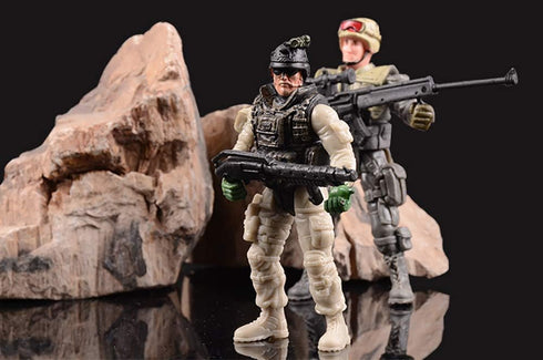 HAPTIME Military Action Figure Play Set for Kids - Army Men Soldiers Toys for Boys and Girls Ages 3-9 (SWAT Team Edition)...