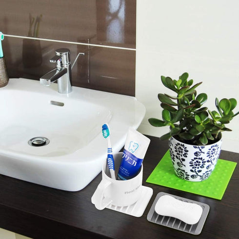 2PCS Soap Dish Holder, Premium Silicone Soap Dishes for Shower Bathroom Kitchen Sinks? Soap Tray Saver Drainer, Self-draining Waterfall, Non-Slip ...