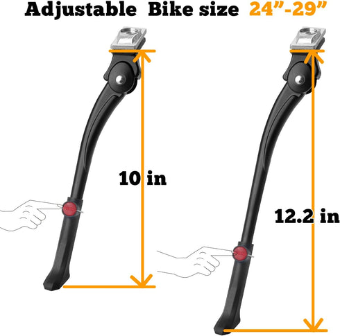 Center Mount Bike Kickstand Adjustable Bicycle Kick Stand for 26”-29” Mountain Sport Bike...
