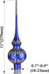 HolidayGiftShops Grace Blue Glass Christmas Tree Topper...