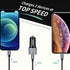 Dual USB Car Charger Adapter, Cluvox 20W Fast Charge Car Charger Compatible for iPhone 15 Pro Max/Plus/14/13/12/11/XS/XR/8/SE 2020/iPad 8th/Pro/Ai...