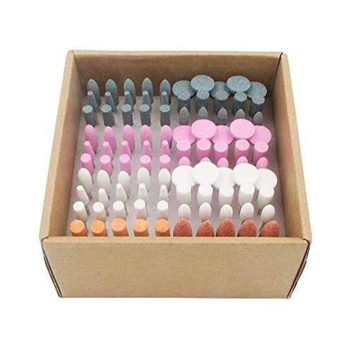 ?????????????? 100 Pcs Abrasive Grinding Stones with 3/32'' Shank for Rotary Tools Industrial Polishing & Finishing Stones Sanding Drill Bit Grind...