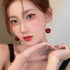 Cherry Earrings for Women 3D Red Crystal Simulation Cherry Drop Earrings Sweet and Lovely Light Weight Fruit Earrings Tassel Earrings Jewelry Gift...