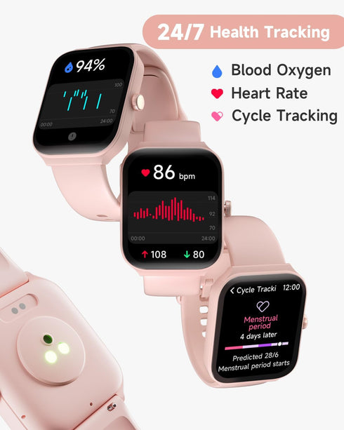 Smart Watch for Women Alexa Built-in, 1.95" Fitness Tracker with Answer/Make Calls, IP68 Waterproof/Heart Rate/Sleep Tracker/100 Sport Modes, Fitn...