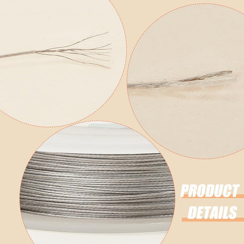 BENECREAT 240-Feet 0.015inch (0.38mm) 7-Strand Bead String Wire Nylon Coated Stainless Steel Wire for Necklace Bracelet Beading Craft Work...