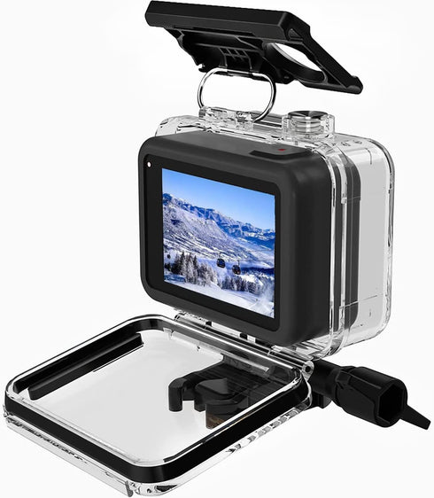 60M/196FT Waterproof Case for Go Pro Hero 8 Black, Protective Underwater Dive Housing Shell with Bracket Accessories for Go Pro Hero8 Action Camer...