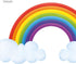 DECOWALL SG2-1713 Rainbow and Clouds Kids Wall Stickers Wall Decals Peel and Stick Removable Wall Stickers for Kids Nursery Bedroom Living Room dé...