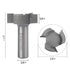 1/2" Shank 1-1/2 inch Cutting Diameter, 1/2 Height T Shape CNC Spoilboard Surfacing Router Bits, Wood Milling Cutter Planing Tool for Woodworking ...