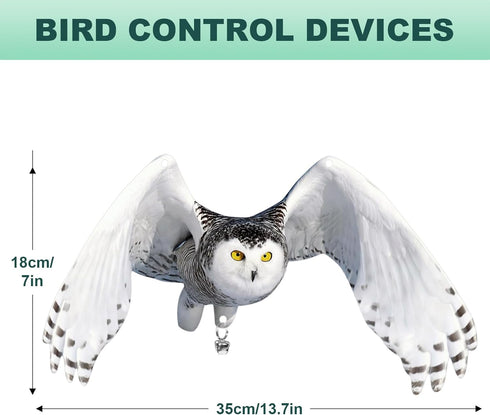 Owls to Keep Birds Away: 4Pcs Fake Owls with Reflective Tape for Garden Patio, Bird Scare Reflective Hanging Decoration to Keep Birds Pigeon Woodp...