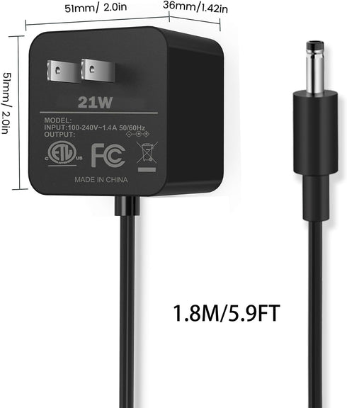 21W Power Charger for Echo (1st & 2nd Generation) Echo Show (1st Gen) Fire TV (2nd Gen) Echo Plus (1st Gen) Echo Link, Echo Look AC Adapter Power ...