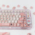 PBT XDA Pink Meow Meow Cartoon Cats keycaps Set for Girl Boys Custom Keyboard for Gateron Kailh Cherry Mx Switches ANSI Layout...