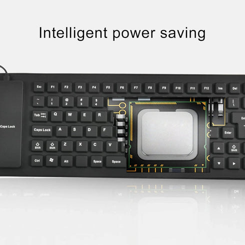 Foldable Silicone Keyboard, USB Waterproof Travel Gaming Wired Keyboard, Rollup Wired Keyboard Folding Keyboard Compatible with Windows, PC, Lapto...