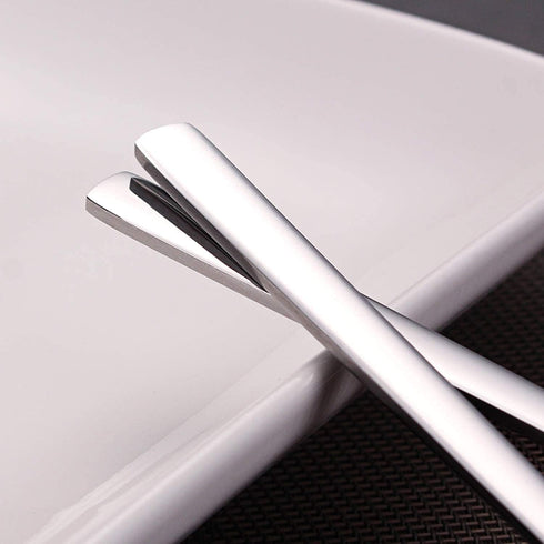 IQCWOOD Spoons, 8 Pieces Korean Spoon, 8.5 Inch Stainless Steel Table Soup Spoons with Long Handles for Home, Kitchen, or Restaurant Flatware Set...