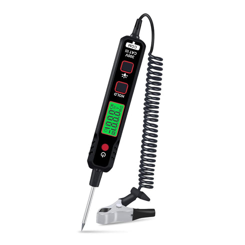 Automotive Test Light, 0.8-100V DC Car Circuit Tester Vehicle Voltage Resistance Detector Pen with LCD Backlight Display, Flashlight, Electrical S...