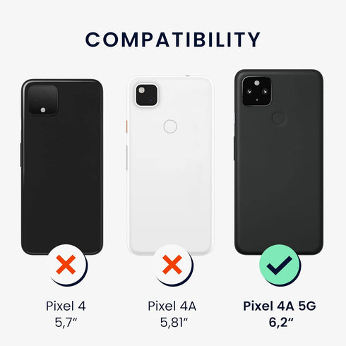 kwmobile Case Compatible with Google Pixel 4a 5G Case - Slim Protective TPU Silicone Phone Cover - Blue Grey...