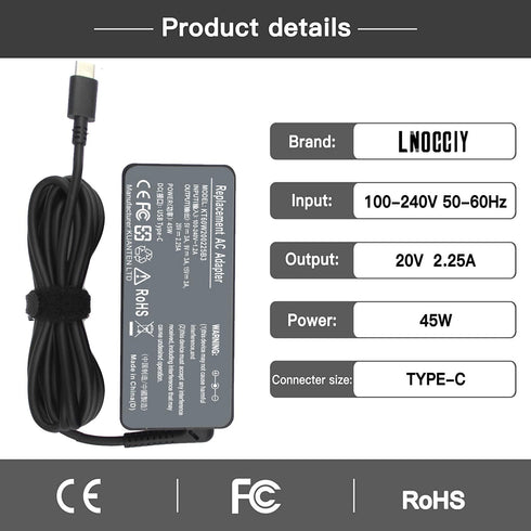 45W USB C Laptop Charger for Acer Laptop Charger,Replacement for Acer Chromebook A18-045N1A Power Supply Cord...