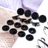 100 Sets T5 Plastic Snaps Round Resin Snaps Buttons for Clothing Diapers Crafting DIY Crafts (Black)...