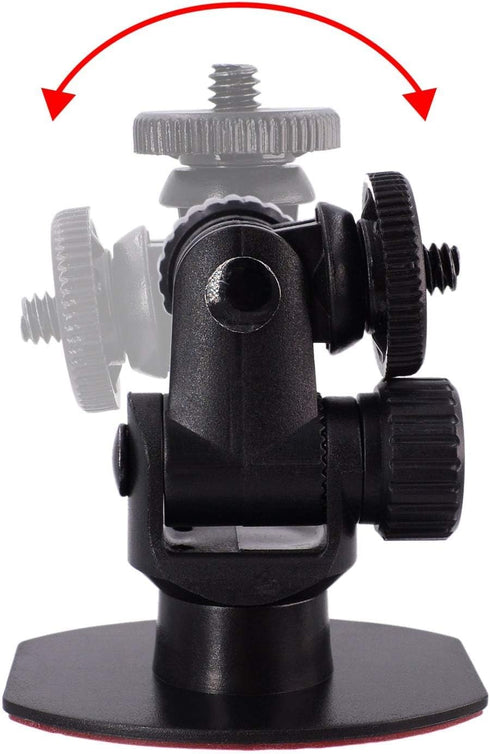 CH114 1/4"-20 Thread Car Camera Mount Holder with 3M Double-Sided Adhesive Base - Universal Car Dash Cam Tripod Permanent Windshield/Dashboard Hol...