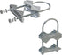 2 PCS Stainless Steel Antenna Mount Clamp U-Bolt Mounting Hardware Antenna Mast Clamp V Jaw Bracket Accessories for TV CB Ham Outside Home Antenna...