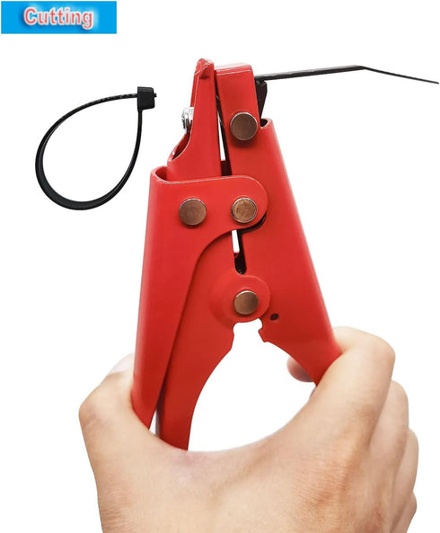 Zip Tie Tool - Zip Tie Gun for Tensioning and Cutting Plastic Nylon Cable Ties of Width Under 3/8 Inch...