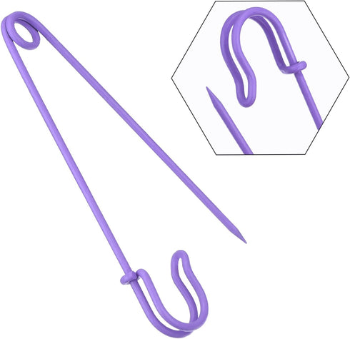 Outus Steel Safety Pins Blanket Pins 4 Inch Extra Large, 5 Colors 10 Pieces...
