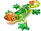 ZOOCRAFT Glass Gecko Figurine Green Miniature Hand Blown Lampwork Animal Statue D?cor...