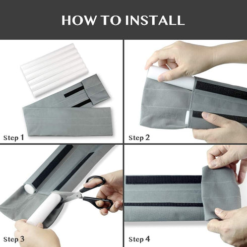 Waterproof Twin Door Draft Stopper Adjustable Size 30" to 36" Weather Stripping Noise Blocker Window Breeze Blocker...