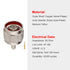 N Male Plug Crimp Coax Connector Adapter for RG58 LMR195 KSR195 RG400 3D-FB Cable (10 Pack)...