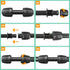 Drip Irrigation Fittings for 1/2 inch Tubing (0.60"-0.63" OD), 12 Pieces Barbed Coupling Drip Parts Locked Coupler Connectors, Drip Line Nuts Conn...