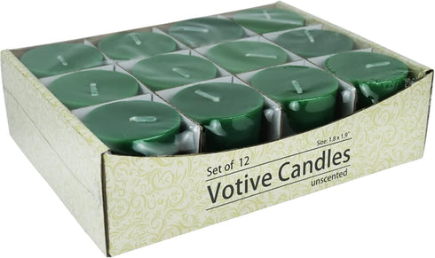 Zest Candle CVZ-012 Votive Candles, Hunter Green, Small, 12-Piece...