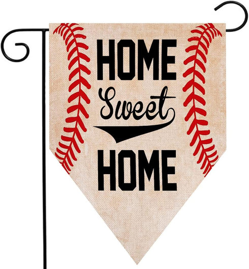Home Sweet Home Baseball Garden Flag Vertical Double Sided Outdoor Yard Outdoor Decoration 12.5 x 18 Inch...