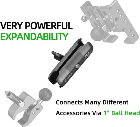FANAUE Double Socket Arm Compatible with B Size 1" Ball Components for RAM Mounts (Medium Arm)...