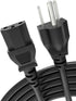 Bicmice 18AWG Power Cord for Tv Computer Pc Monitor Samsung Dell Vizio LG Asus Laptop Monitor Power Supply NEMA 5-15P to C13 Power Cable 10A 125V ...