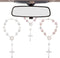 2 Pcs Car Rosary Chain, Rearview Mirror Catholic Beads Auto Rosary Hanging Rosary Chain, Exquisite Car Mirror Hanging Accessories for Truck Bike, ...