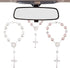 2 Pcs Car Rosary Chain, Rearview Mirror Catholic Beads Auto Rosary Hanging Rosary Chain, Exquisite Car Mirror Hanging Accessories for Truck Bike, ...