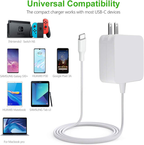 USB Type C 45W Samsung Charger for Samsung Chromebook 4 4+ Plus XE525QBB XE513C24 XE350XBA XE310XBA XE521QAB XE520QAB PA-1300-87 W16-030N1A USB C ...