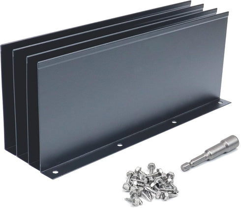 4 Pack Aluminum Gutter Valley Splash Guard,Keep Water from Overshooting The Gutter,for Valley,Corner,or Straight,10 inch Each Piece,Grey...