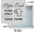 Bathroom Notice Wooden Box Sign with Saying Desk Decor 5 x 5 Inch Septic Tank Flush Only Toilet Paper Box Sign Wood Plaque Block Sign Rustic Home ...