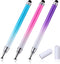 2 in 1 Stylus Pens for Touch Screens,3 Pcs Stylus Pencil with Transparent Disc & Silicone Tip High Sensitivity Stylus Fine Point Stylus Pen Compat...