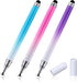 2 in 1 Stylus Pens for Touch Screens,3 Pcs Stylus Pencil with Transparent Disc & Silicone Tip High Sensitivity Stylus Fine Point Stylus Pen Compat...