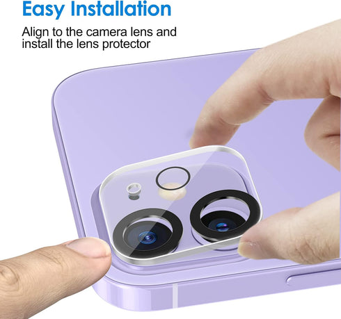 JETech Camera Lens Protector for iPhone 11 6.1-Inch and iPhone 12 mini 5.4-Inch, 9H Tempered Glass, HD Clear, Anti-Scratch, Case Friendly, Does No...