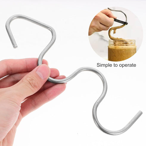 DOITOOL 1 Set Stainless Steel Stirrer Mixer for Peanut Butter Peanut Butter Mixer Stirrer for Nut Butter Manual Butter Stirrer Hand Blender Marmal...