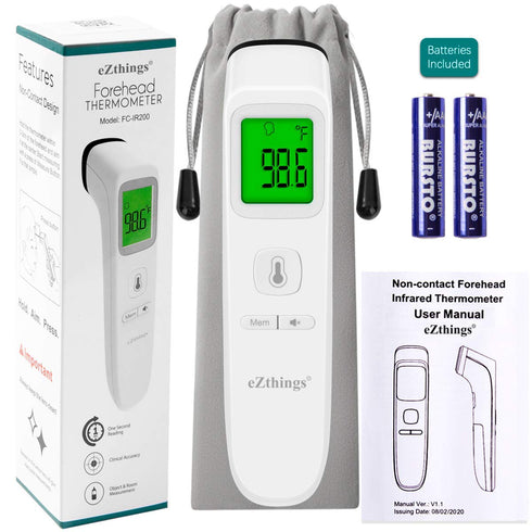 Forehead Thermometer Medical Non Touch Infrared with Fever Alarm...