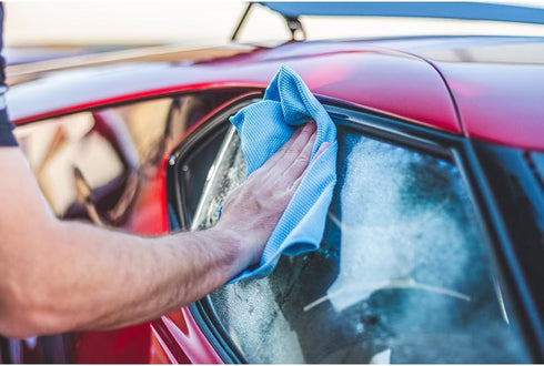The Rag Company - Diamond Weave Glass & Window - Detailing Towels to Polish Mirrors & Chrome, Snakeskin Like Texture, Lint-Free, Streak-Free, 280g...