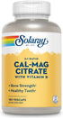 SOLARAY Calcium & Magnesium Citrate 2:1 Ratio w/Vitamin D-3, Healthy Bones, Muscle & Nervous System Support, High Absorption 180 Capsules...