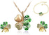 Mall of Style Four Leaf Clover Necklace - Green St.Patrick's Day Earrings for Women - Shamrock Earrings - Irish Jewelry - Shamrock Pin Brooch - Gr...